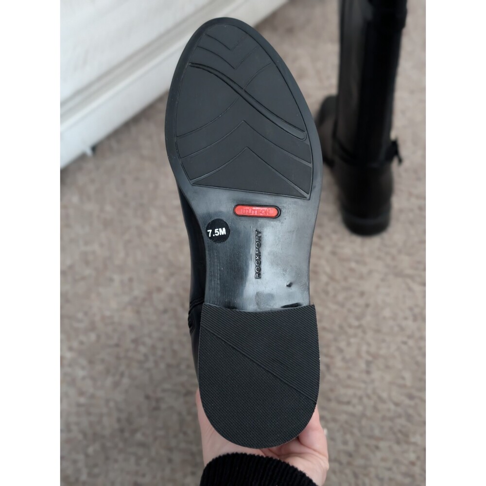 Rockport Harper Black Leather Tall Riding Boots | Size 7.5M | truTECH Comfort - Picture 6 of 7